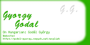 gyorgy godal business card